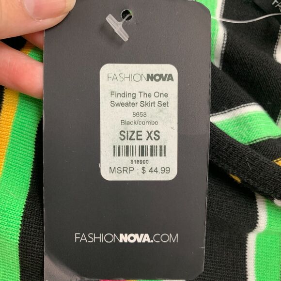 Fashion Nova Finding The One Shoulder Sweater Womens XS Extra Small Puff Sleeve - Picture 9 of 13